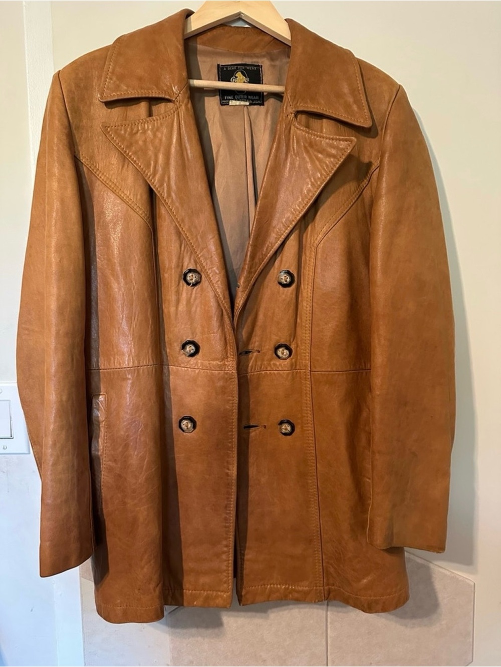 Unisex Double-Breasted Leather Jacket
